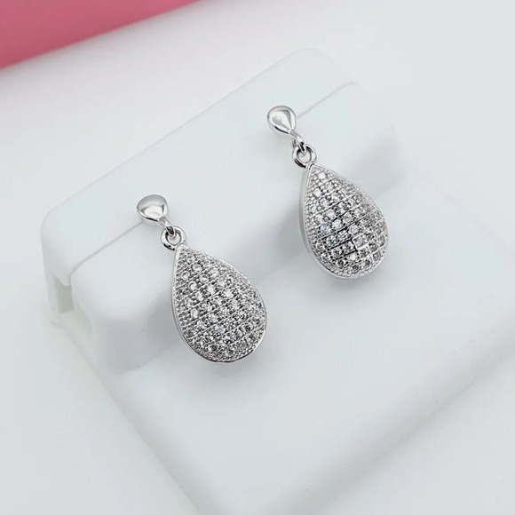 - "925 Sterling Silver Cubic Zirconia Earrings, U19254682 - Picture 9 of 11